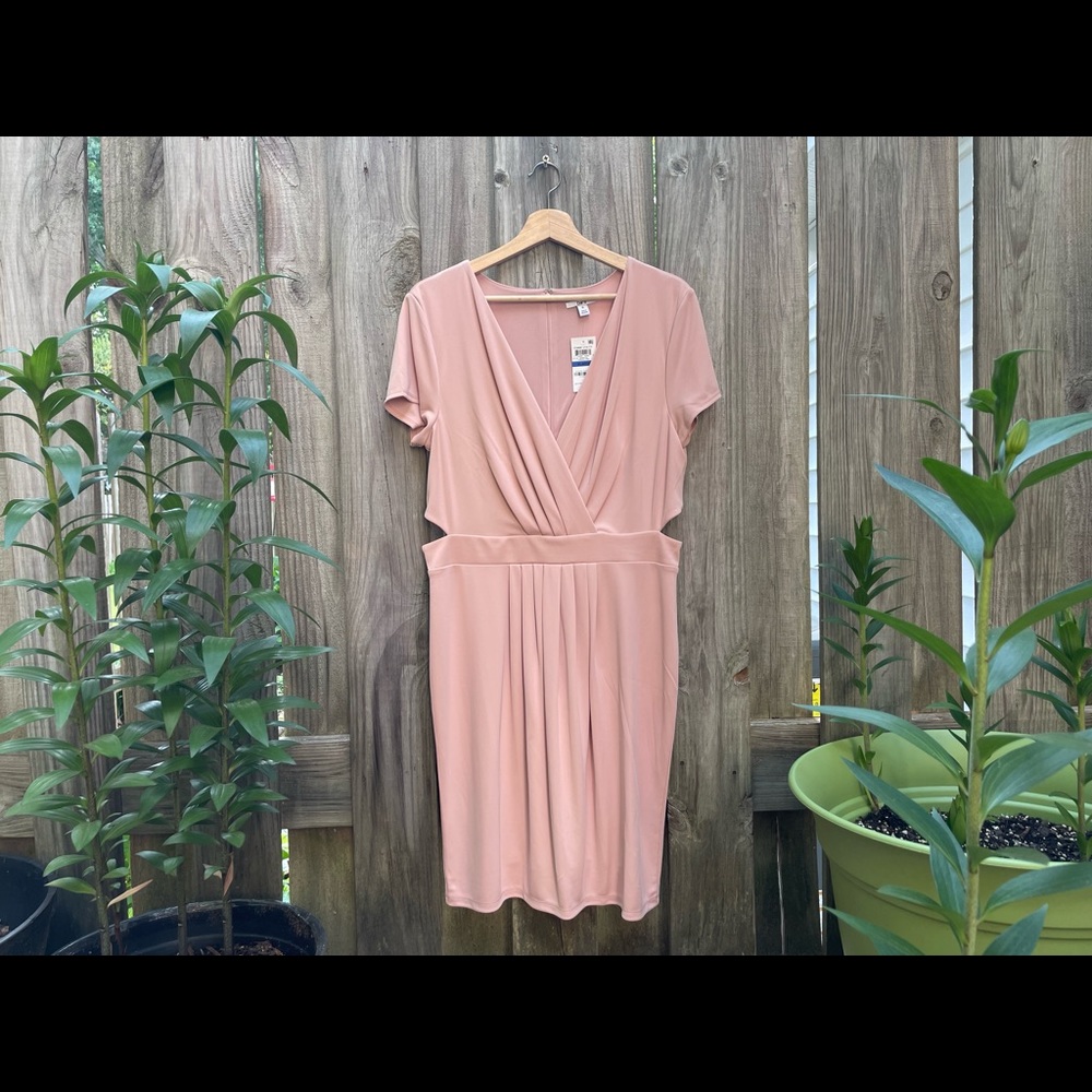 Bar III brand new 
Pleated Side-Cutout Dress